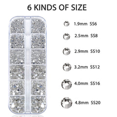 HUETFAT crystal clear rhinestones close-up showing diamond-like facets.
