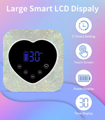 HUGMAPLE smart display nail lamp showing timer options