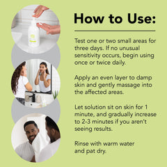 humane benzoyl peroxide acne wash face application on damp skin
