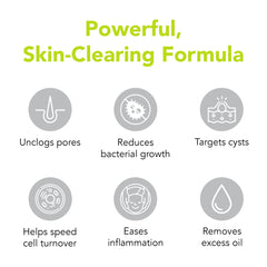 humane benzoyl peroxide acne wash pump-action ready for easy application