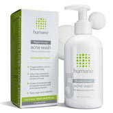 Humane Benzoyl Peroxide Face Wash bottle showing 5% formula for targeted acne care.