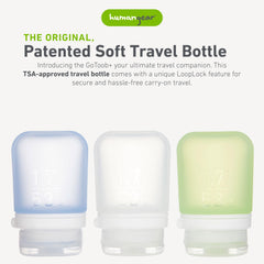 humangear GoToob+ locking-cap LoopLock, secure carry-on for liquids.