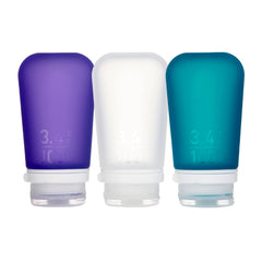 Humangear GoToob+ three-pack in color-coded set for organized trips.