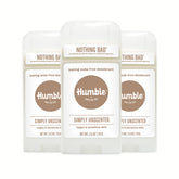 Humble Brands unscented aluminum-free deodorant 3-pack offers clean odor control for daily wear