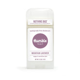 Desodorante Humble Brands sin aluminio en botella Mountain Lavender, frescura diaria.
