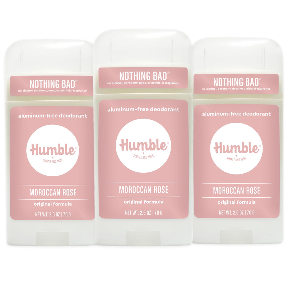 Humble Original Formula Rose Stick deodorant for long-lasting freshness.