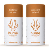 Hume Supernatural aluminum-free deodorant bottle shown for daily freshness.