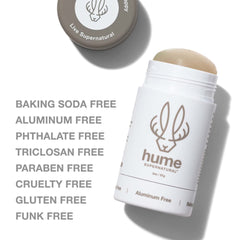 HUME SUPERNATURAL plant-based formula suitable for sensitive skin