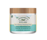 Discos nutritivos Humphreys con hamamelis orgánico para limpieza suave diaria.