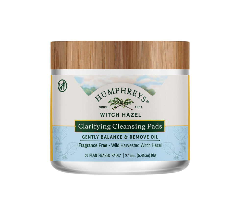 Humphreys Witch Hazel Clarifying Pad for facial cleansing and oil balance.
