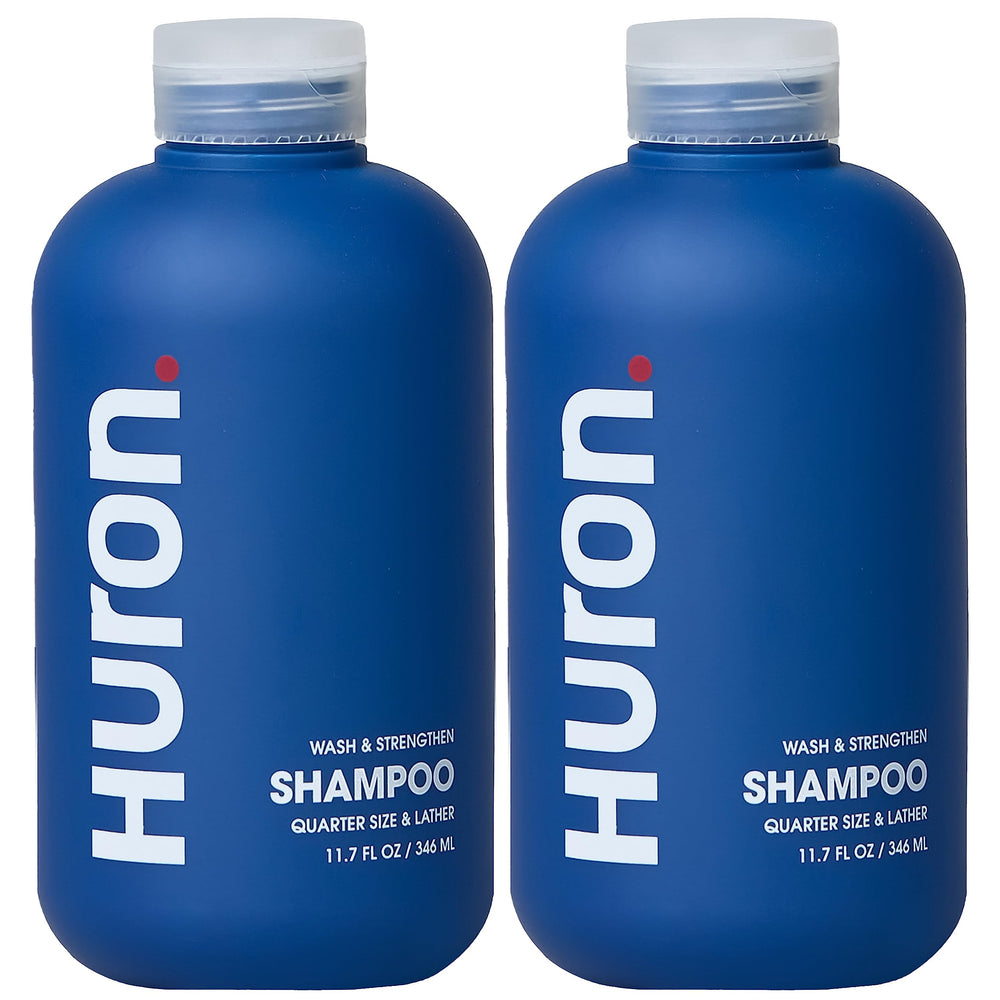 Huron Clean Citrus Woods bottle ready for your daily shower.