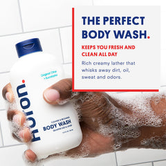 Huron gel de ducha para hombre con eucalipto, sensación vigorizante.