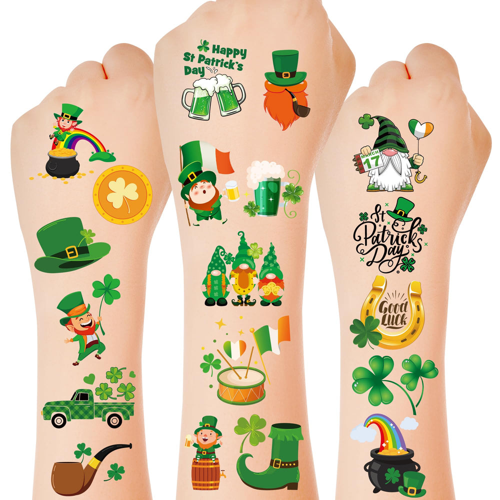 Huskein St Patrick's Day tattoos collection sheets for quick festive designs.
