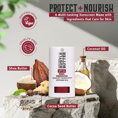 Hustle Butter Deluxe protección resistente al sudor y agua hasta 80 minutos.