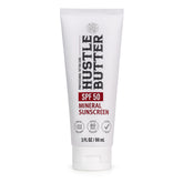 Hustle Butter Deluxe Tattoo Sunscreen bottle pump protects tattoos from UV exposure