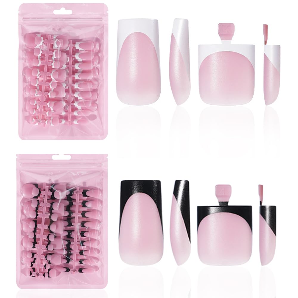HWHUNO uñas de pie frances: empaque de 120 piezas para inicio fácil de manicura.
