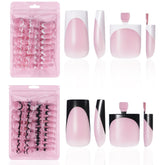 HWHUNO uñas de pie frances: empaque de 120 piezas para inicio fácil de manicura.