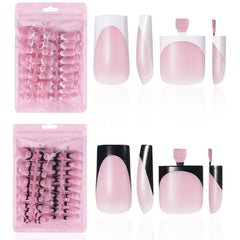 HWHUNO uñas de pie frances: empaque de 120 piezas para inicio fácil de manicura.