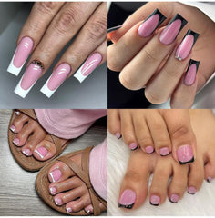 HWHUNO uñas de pie gel suave: material flexible para ajuste cómodo.