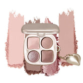 Hxssll 4-color warm nude palette with mirror for daily nude eye makeup.