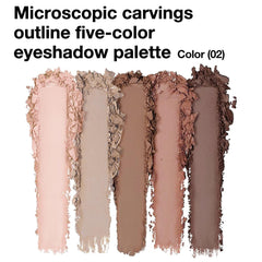 Hxssll Matte Nude Eyeshadow Palette warm caramel brown matte shade swatches add subtle depth and warmth