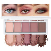 Hxssll Mini 5-Color Rose Nude Palette swatches in a compact case for natural looks.