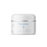 Hygieia+ crepey skin repair cream jar showing rich texture for firming hydration.