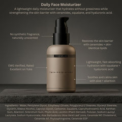 HygieneLab Face Moisturizer with hyaluronic acid delivers plump, comfortable moisture.