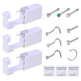 HYJLPAF nose piercing kit 3-pack contents for easy at-home piercing