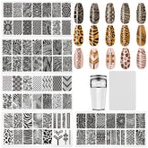 HYWWPFLAY leopard print plate for quick, salon-quality nail art at home