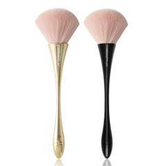 HYWWPFLAY nail dust brush cleaner duo in gold and black for quick dust removal