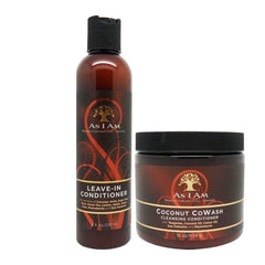I AM Coconut CoWash 16oz bottle cleanses hair gently and eases detangling