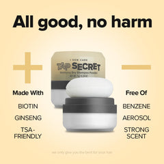 Tap Secret absorcion de aceite: cabello con aspecto fresco por más tiempo.
