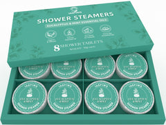 IAGFIWS shower steamers eucalyptus mint pack for spa-like refreshment in the shower.