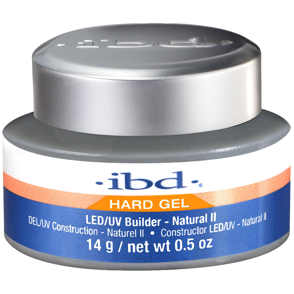 IBD Hard Gel LED/UV Natural II, botella con acabado natural ideal para uñas lisas