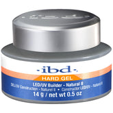 IBD Hard Gel LED/UV Natural II, botella con acabado natural ideal para uñas lisas
