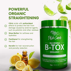 I Belli Capelli Ravenna B-tox applying to strands for smoothing.