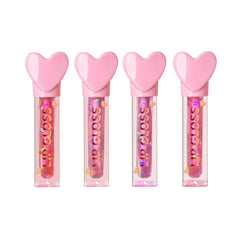 iBi Makeup brillos labiales para niñas, estuche portátil y seguro