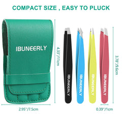 iBuneerly tweezers with pointed tip for stubborn hairs and meticulous precision.