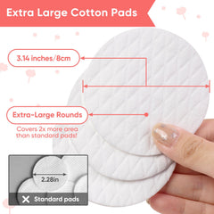 ICOTLE 3.14 inch diameter cotton rounds closeup showing soft surface