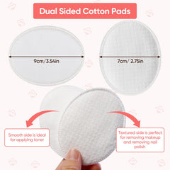 ICOTLE dual-textured pad with textured side for makeup and nail polish removal.