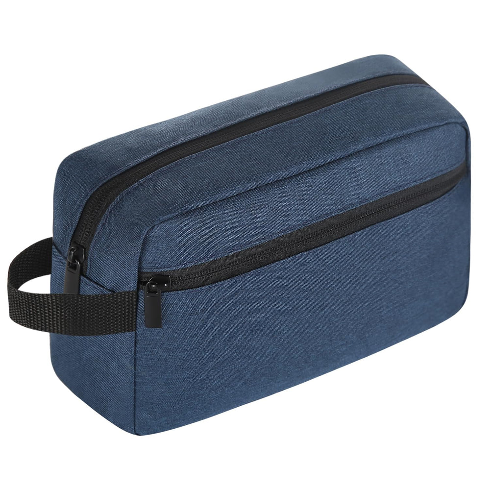 Icramsy travel toiletry bag navy front view for organized packing.