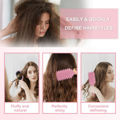 iDAOLI Ergonomic Handle Curly Brush offers comfortable grip during longer sessions.
