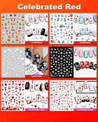IDDFEVE pegatinas para uñas – colección de 36 láminas para combinar con esmalte.