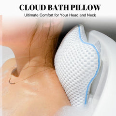 Idle Hippo Non Slip Bath Pillow side view demonstrating secure placement and ease of use.