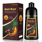 iemokoda Chestnut Brown Hair Dye Shampoo packaging shows a simple 3-in-1 color solution.