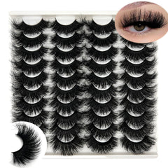 IFSOWDRA mink lashes 20mm fluffy wispy for soft dramatic eyes