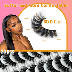IFSOWDRA 3D Mink Lashes: multi-layered crisscross pattern for natural fullness.