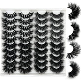IFSOWDRA mink lashes strip with D curl, 20mm, for a bold cat-eye look