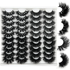 IFSOWDRA mink lashes strip with D curl, 20mm, for a bold cat-eye look